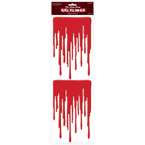 2 Fensterbilder Chop Shop Blutlachen Gel 49 x 16 cm