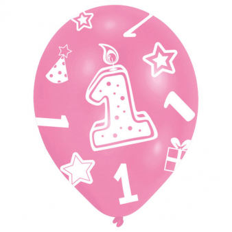 Latexballons Nummer 1 Rosa