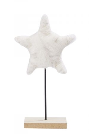 Hobby Fun Stern-Deko gefilzt, wollweiss, ca.18cm