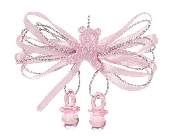 Schleifchen mit Schnulli Rosa Btl. 2Stk.
