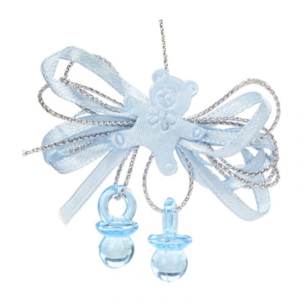 Schleifchen mit Schnulli Blau Btl. 2Stk.