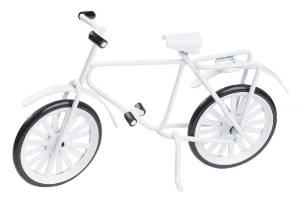 Miniatur-Fahrrad weiss, ca. 9,5cm
