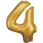 Folienballon Large 4 Gold 86cm