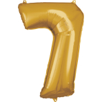 Folienballon Large 7 Gold 86cm
