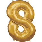 Folienballon Large 8 Gold 86cm