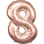 Folienballon Large 8 Rosegold 86cm