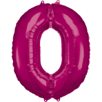 Folienballon Large 0 Pink 86cm