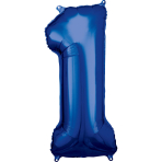 Folienballon Large 1 Blau 86cm