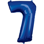 Folienballon Large 7 Blau 86cm