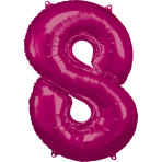 Folienballon Large 8 Pink 86cm
