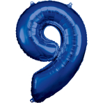 Folienballon Large 9 Blau 86cm