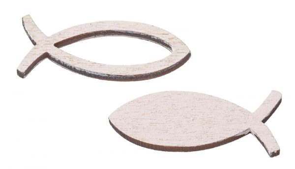 Streudeko Fisch aus Holz Rosa