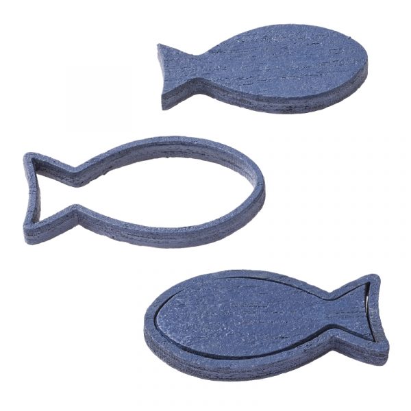 Streuteil Fisch duneklblau
