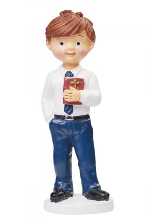 Hobbyfun Deko-Figur Kommunion Junge mit Bibel