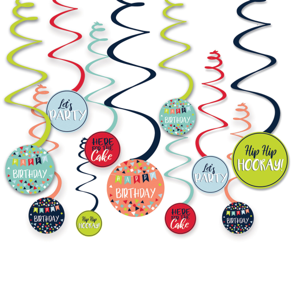 12 Deko-Spiralen A Reason To Celebrate Papier / Folie