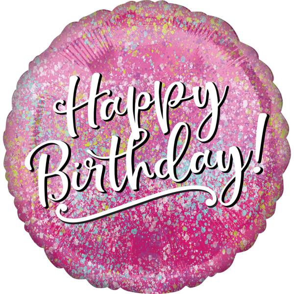 Birthday Pink Fabulous Folienballon 43cm