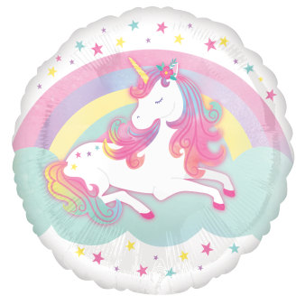 Standard Enchanted Unicorn Folienballon rund
