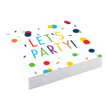 20 Servietten Confetti Birthday 25 x 25 cm
