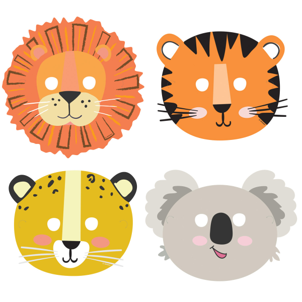 8 Masken Get Wild Papier