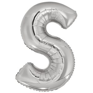 Folienballon SuperShape Buchstabe S Silber, 83cm x 55cm