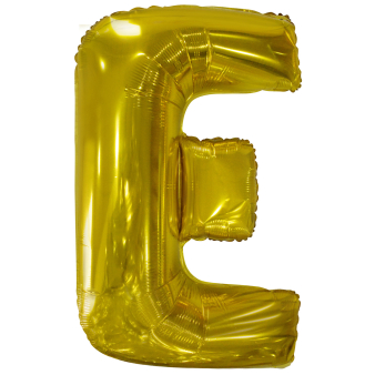 Folienballon SuperShape Buchstabe E Gold, 56,5 cm x 86 cm