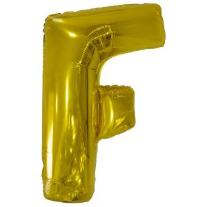 Folienballon SuperShape Buchstabe F Gold, 54,5cm x 86cm