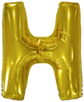 Folienballon SuperShape Buchstabe H Gold, 97cm