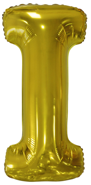 Folienballon SuperShape Buchstabe I Gold, 40,5cm x 86cm