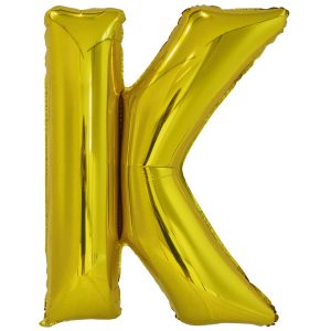 Folienballon SuperShape Buchstabe K Gold, 66cm x 83cm