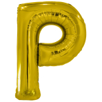 4022873-9909591-2-3-148 Folienballon SuperShape Buchstabe P Gold, 60,5 cm x 86 cm