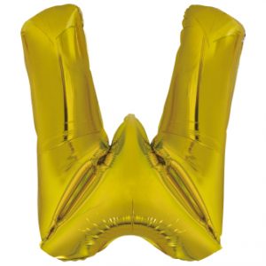 4022884-9909598-2-3-338 Folienballon SuperShape Buchstabe W Gold,79 cm x 86 cm