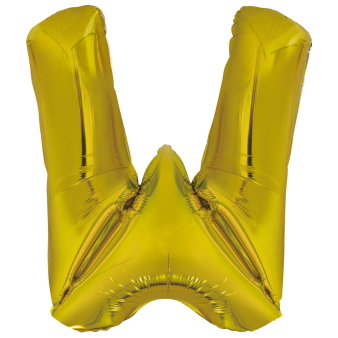 Folienballon SuperShape Buchstabe W Gold,79 cm x 86 cm