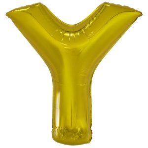Large Letter Y Gold Folienballon 86 cm x 76 cm