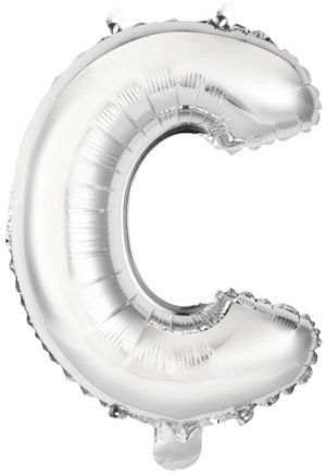 Folienballon Air-Filled "C" silber