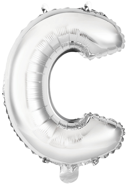 4022901-9909610-2-3-600 Folienballon Air-Filled "C" silber