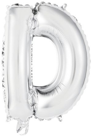 Folienballon Air-Filled "D" silber