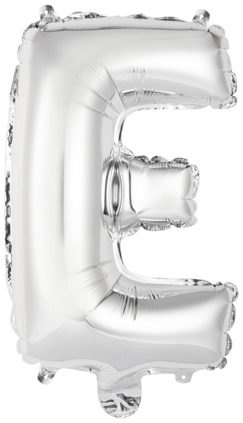 Folienballon Air-Filled "E" silber
