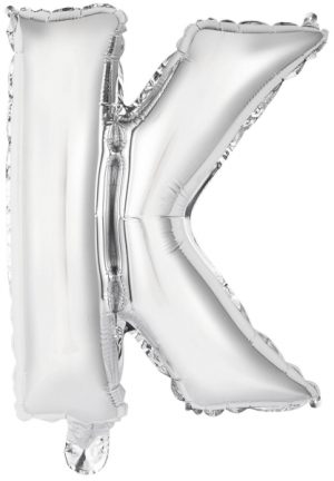Folienballon Air-Filled "K" silber
