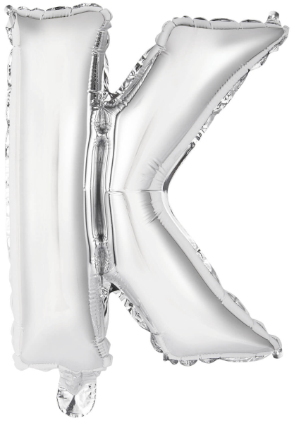 Folienballon Air-Filled "K" silber