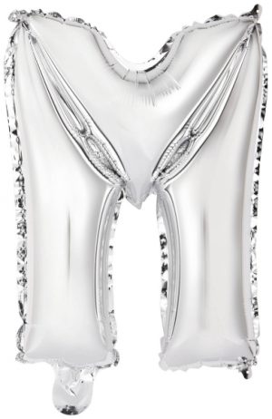 Folienballon Air-Filled "M" silber