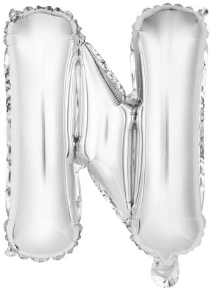 Folienballon Air-Filled "N" silber