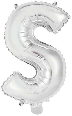 Folienballon Air-Filled "S" silber