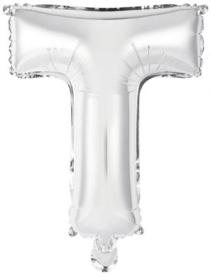 Folienballon Air-Filled "T" silber
