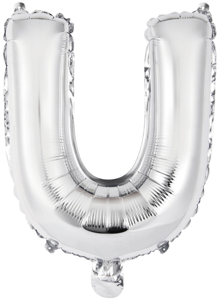 Folienballon Air-Filled "U" silber