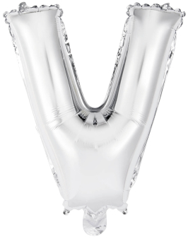 Folienballon Air-Filled "V" silber