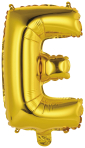 Folienballon Air-Filled "E" gold 41cm