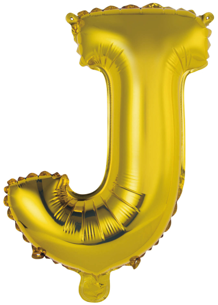 Folienballon Air-Filled "J" gold