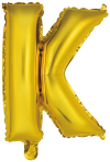 Folienballon Air-Filled "K" gold 42cm