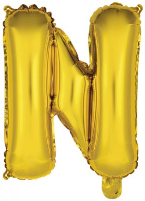 Folienballon Air-Filled "N" gold