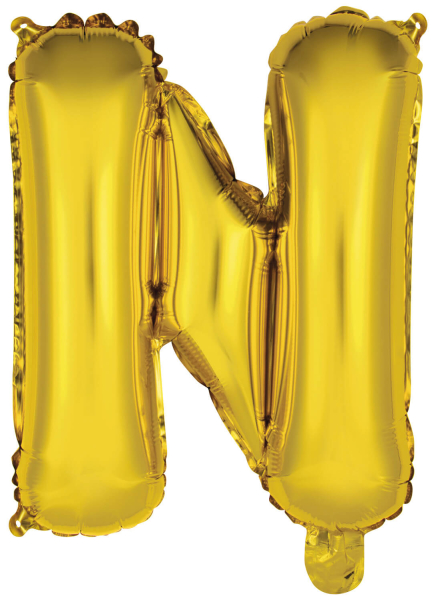 Folienballon Air-Filled "N" gold